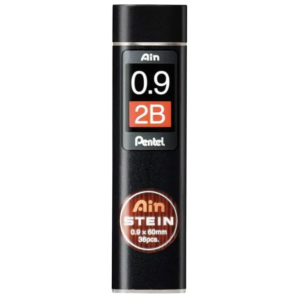 Pentel Ain Stein 0.9 mm 2B Kalem Uçları 2 Adet Sarf Malzemeler Kırılmaya Dayanıklı