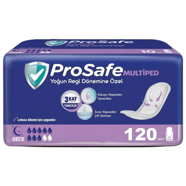 Prosafe Multiped Gece 8 Damla 10'lu 12 Adet Mesane Pedi