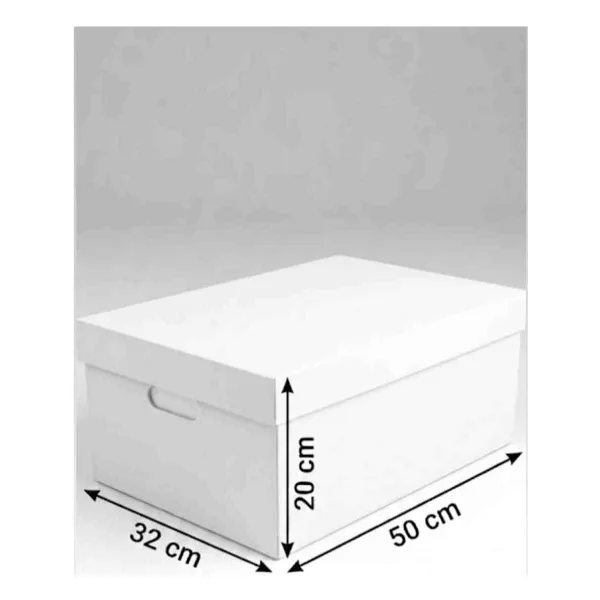 Rass Arşiv Kutusu 32x50x20CM 3 Adet Çift Oluk (Beyaz)