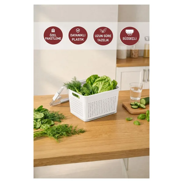 Selka Home Lavin Ekru 4 lt Saklama Kabı