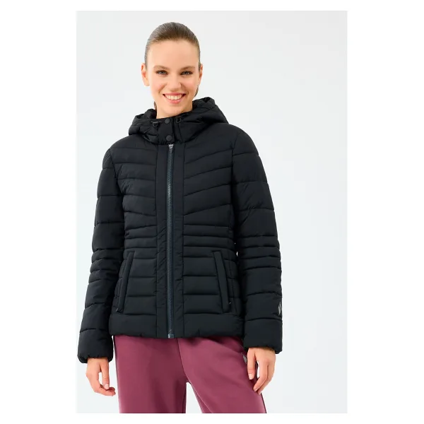 Skechers Fitted Puffer S2520203 Kapüşonlu Kadın Şişme Mont