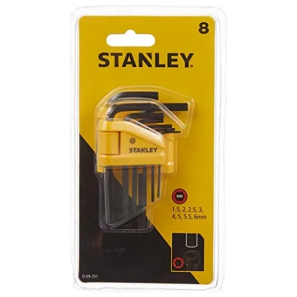 Stanley 0-69-251 Allen Anahtar Takımı 8 Parça