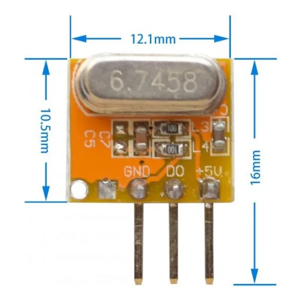 Süperheterodin 433Mhz RXB14 RF Alıcı Modül Kablosuz Haberleşme Kumanda Oyuncak RC Araba Kapı Alarm
