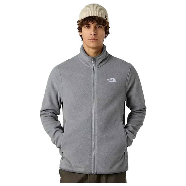 The North Face Glacier NF0A8D0RCQI1 Tam Fermuarlı Gri Erkek Polar