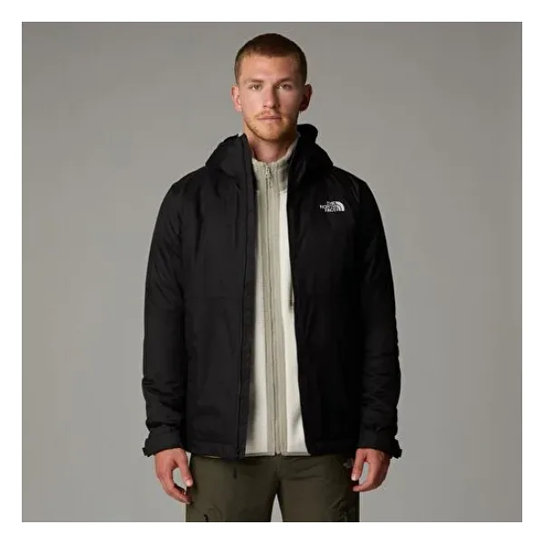 The North Face Millerton Insulated NF0A3YFI4H01 Kapüşonlu Koyu Siyah Erkek Su Geçirmez Mont