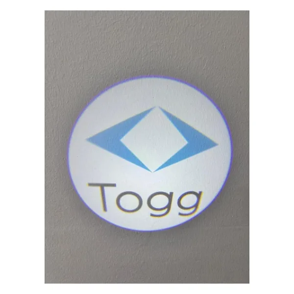 Toog Araçlar İçin Pilli Yapıştırmalı Kapı Altı Led Logo-projektör