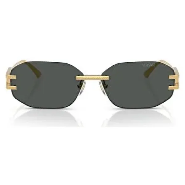 Versace Damier VE2274 100287 Gold-Dark Grey Kadın Güneş Gözlüğü