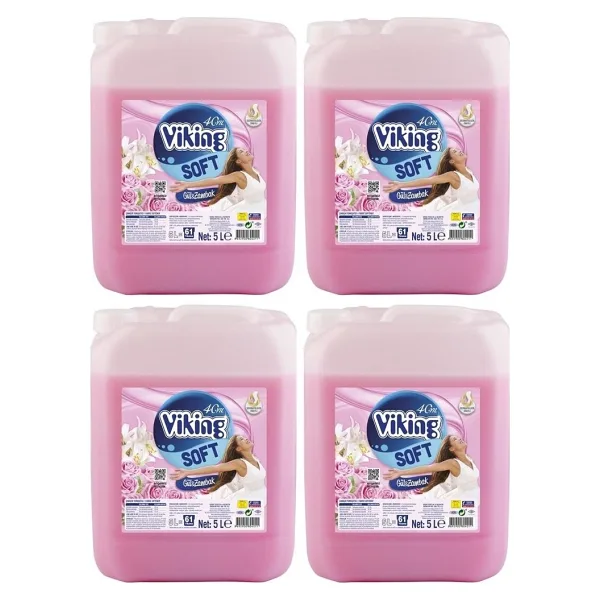 Viking Soft Romantik Yumuşatıcı 5 lt 4'lü