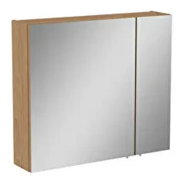 VitrA Vitra Mia Asimetrik Dolaplı Ayna, 80 Cm, Altın Meşe, 67706