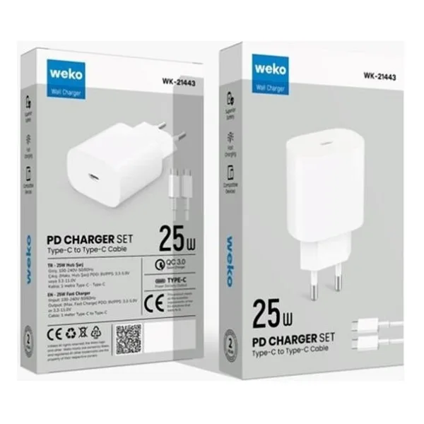 Weko WK-27878 25 W Type-C Kablolu Şarj Aletileti