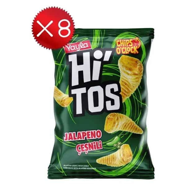 Yayla Yayla Hi'tos Jalapeno Çeşnili Mısır Çerezi 100 g x8