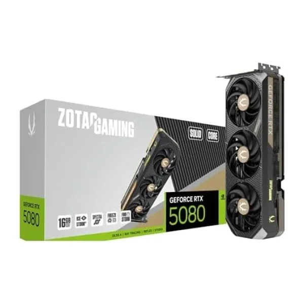 ZOTAC GeForce RTX 5080 GAMING SOLID CORE 16GB GDDR7 256Bit DLSS 4 Ekran Kartı