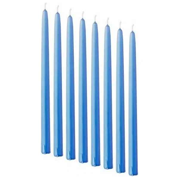10 ADET BLUE CANDLESTICK MAVİ ŞAMDAN MUMU MAVİ MUM PARLAK MAVİ ŞAMDAN MUMU MASA MUMU KALIN UZUN MUM