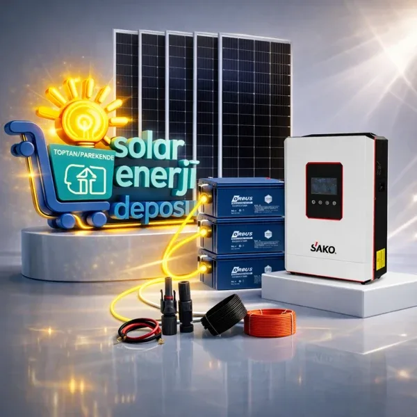 4.2Kw Hazır L Solar Enerji Paketi 550W Panel + 200Ah Jel Akü
