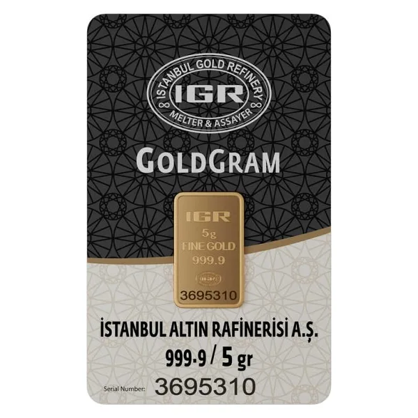 5 gr 24 Ayar 999.9 Milyem Gram Altın