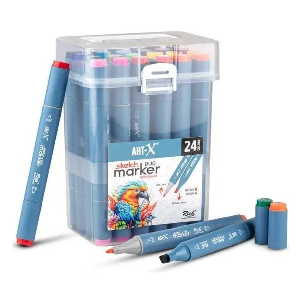Art-X Sketch Duo 18047 24'lü Çift Taraflı Marker Kalem Seti