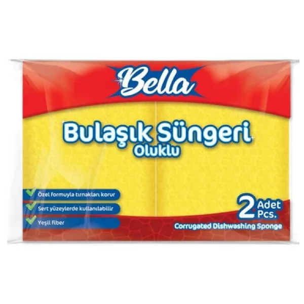 Banat Bella Oluklu Bulaşık Süngeri 2'li