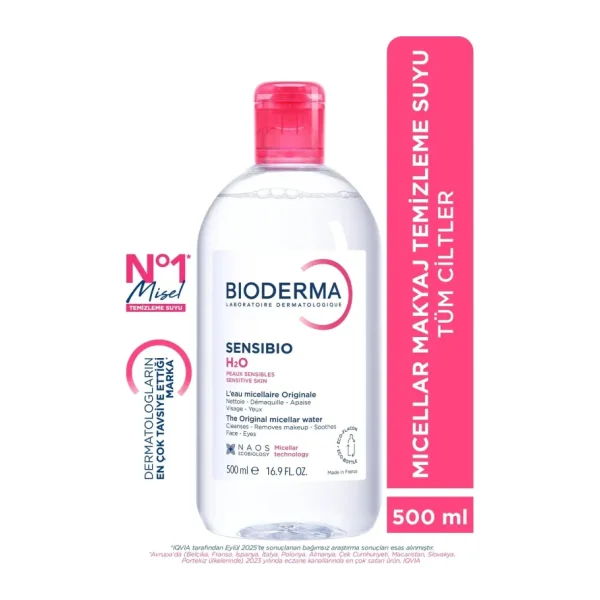 Bioderma Sensibio H2O 500 ml Yüz ve Makyaj Temizleme Suyu