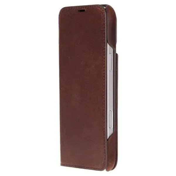 Bloominbag Bloomcase Magic Wallet Saddle Brown Apple Iphone 17 Pro (6.3") Hakiki Deri Çıkarılabilir Cüzdanlı Telefon Kılıfı