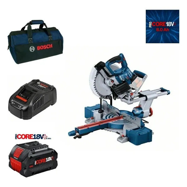 Bosch GCM 18V-254 D Tek Akülü 8 Ah Gönye Testere