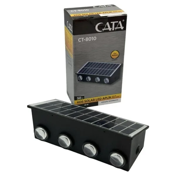 Cata 20W Kos Solar LED Aplik (Dış Mekan)(Günışığı)