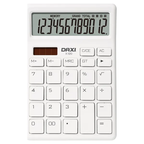 Daxi X-120 Beyaz 12 Haneli Hesap Makinesi