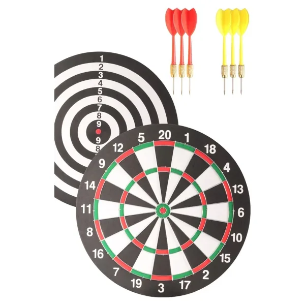 Delta Dart Seti 43 cm (17 İnç) + 6 Dart Oku (6 Gr) Hedef Tahtası