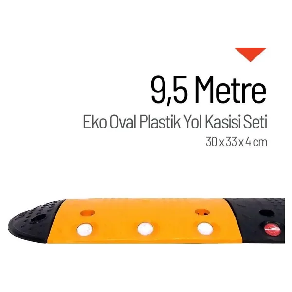 Eko Oval Plastik Hız Kesici Set, Yol Kasisi 9,5 metre