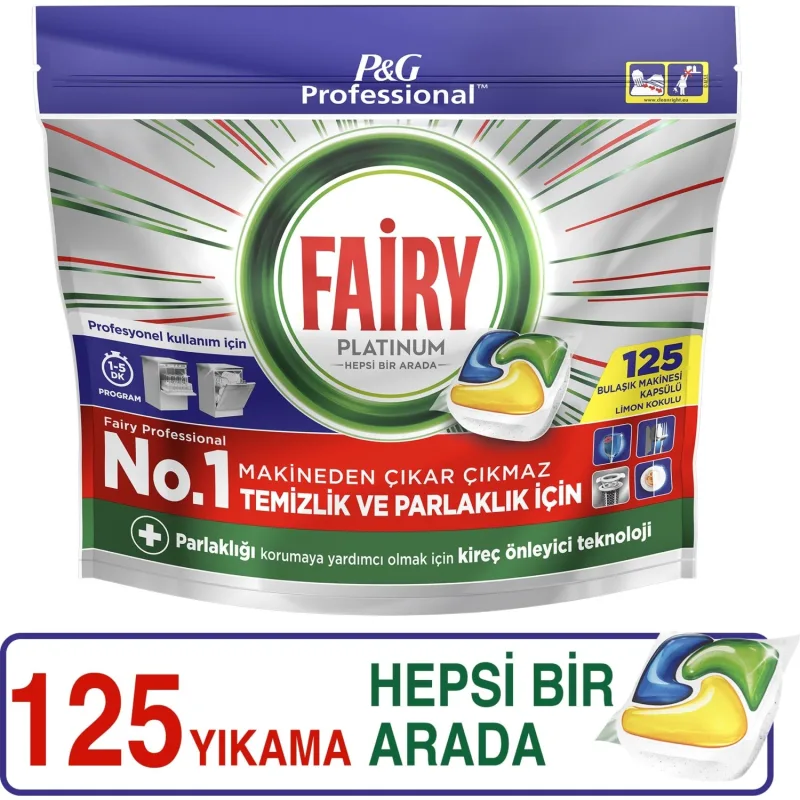 Fairy Platinum Bulaşık Makinesi Tableti 125'li