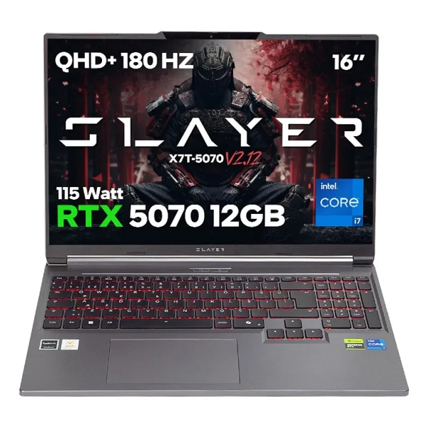 Game Garaj Slayer X7T-5070 V2.12 C7 i7-14650HX 16 GB 1 TB SSD RTX5070 16" WQXGA Gaming Laptop