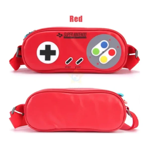 Gizala Nintendo Switch Oled Uyumlu Snes Desenli Çanta Kırmızı