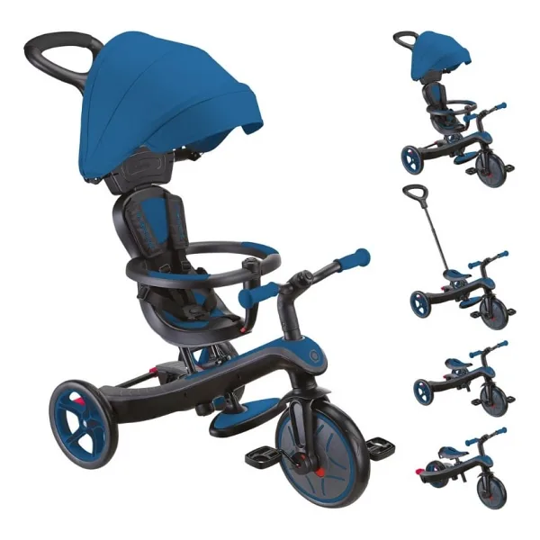 Globber Explorer Trike 4 in 1 Kraliyet Mavisi Bebek Bisikleti