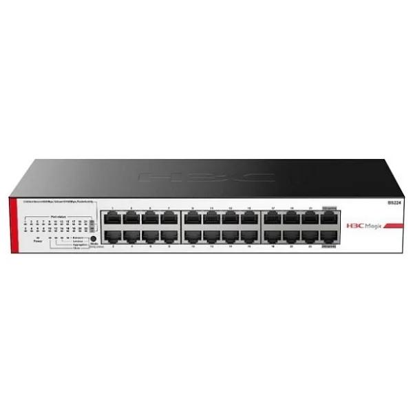 H3C MAGIC BS224 24 PORT 10/100/1000 YONETILEMEZ RACK MOUNT SWITCH METAL KASA