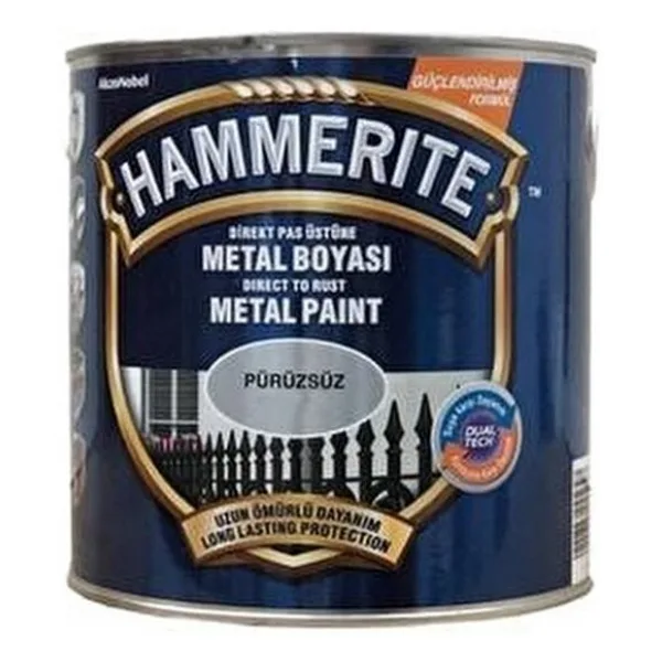 Hammerite Metal Boyası Düz Gümüş 2,5 LT