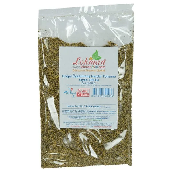 Hardal Tohumu Öğütülmüş Doğal Siyah 100 Gr Paket