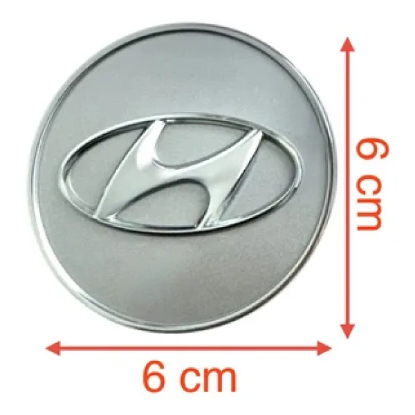 Hyundaı Jant Göbek İ30 12-15/Elantra 08-15/Santafe 06-12/ Tucson 10-13/İx35 10-14 (Gri) (6,1 Cm)