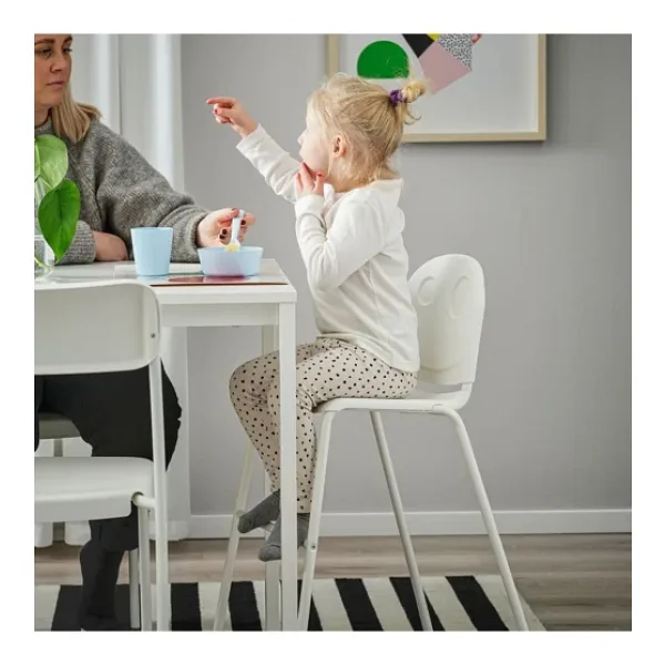 IKEA Ahşap Sundvik Ahşap Çocuk Sandalyesi Beyaz Modern Beyaz Sabit Modern