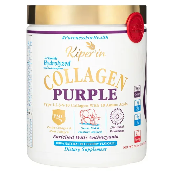 Kiperin Purple Collagen (576gr) %100 Saf ve Doğal Mor & Çoklu Kolajen Peptitleri içeren Lipozomal Teknoloji Takviye Edici Gıda