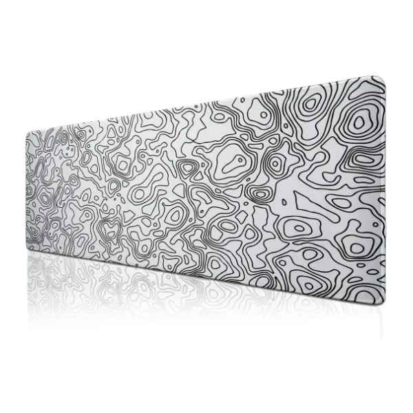 KlasseGear Pro White Map Lines 90x40 Cm Xxl Gaming Oyuncu Mouse Pad Mousepad