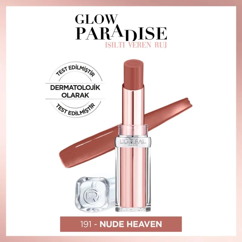 L'Oreal Paris Glow Paradise Işıltı Veren 191 Nude Heaven Stick Ruj
