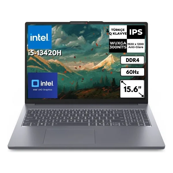Lenovo IdeaPad Slim 3 16IRH10 83K2001FTR i5-13420H 16 GB 4 TB SSD UHD Graphics 16" WUXGA Notebook