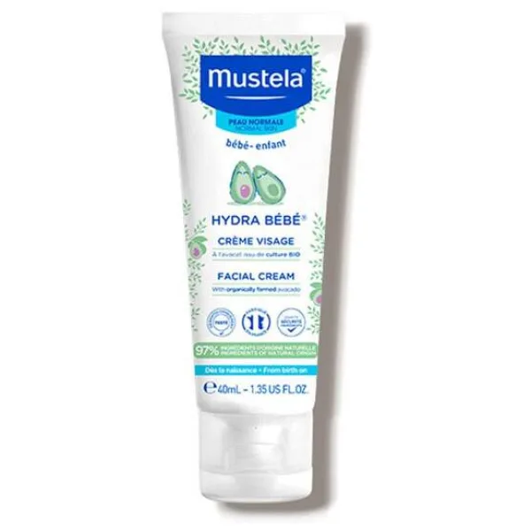 Mustela Hydra Bebe Organik Avokadolu Bebek Yüz Kremi 40 ml