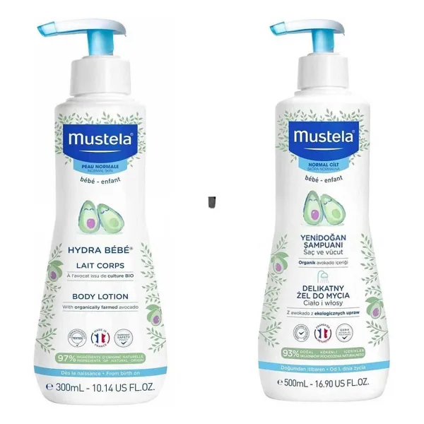 Mustela Yenidoğan Saç Ve Vücut Şampuanı 500 ml + Mustela Hydra Bebe Vücut Losyonu 300 ml