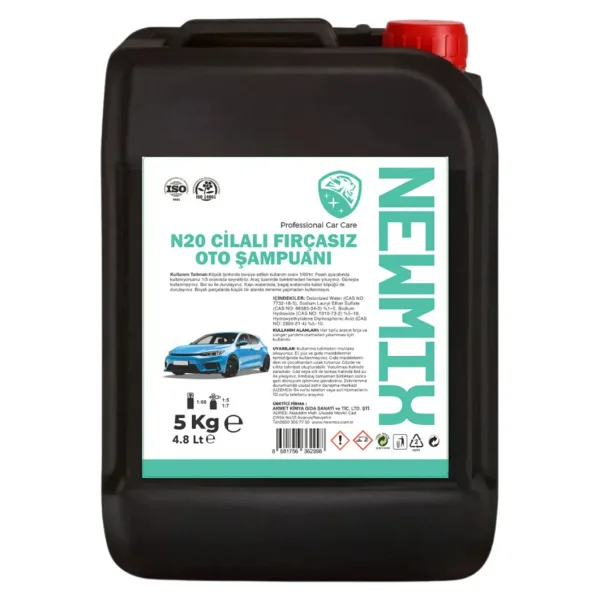 NEWMİX N20 Fırçasız Oto Yıkama Şampuanı 5 Kg