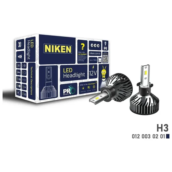 Niken Far Ampulü Led Xenon Pro Serisi H3