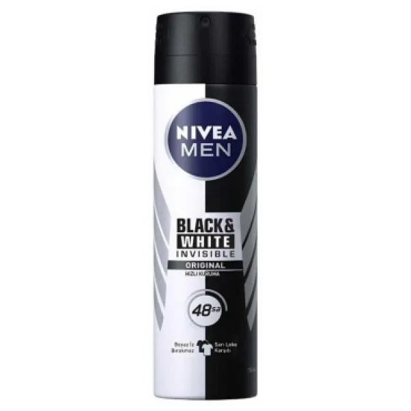 Nivea Men Invisible Black & White 150 ml Erkek Deodorant