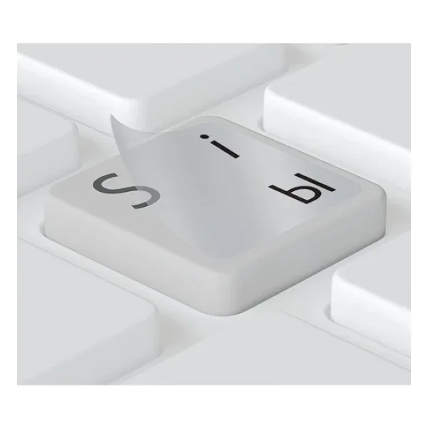 OEM Rusça Siyah Klavye Etiketi Şeffaf Arka - Russian Black Keyboard Sticker Transparent Back