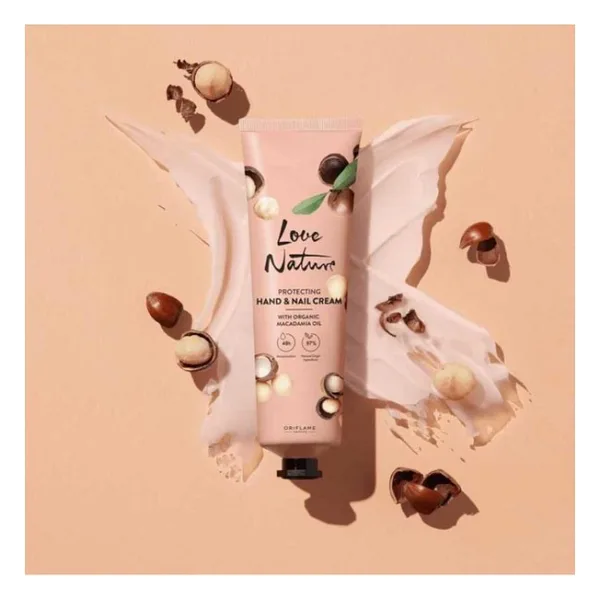 Oriflame Love Nature Makademya Yağı İçeren 48 Saat Nemlendirme Sunan Koruyucu El Ve Tırnak Kremi 150ml, TırnakBakım
