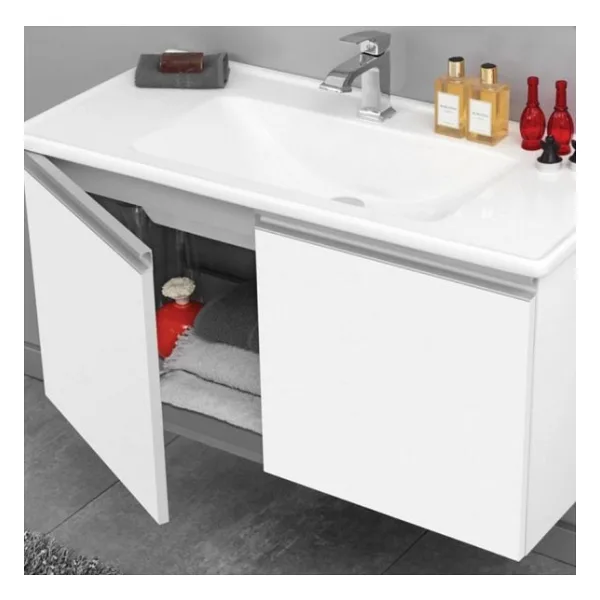 Orka Terme 80 cm Lavabolu Banyo Dolabı Seti