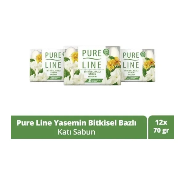Pure Line Doğal Özler Bitkisel Bazlı Yasemin 4x70 gr 3 Adet Katı Sabun